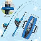 Kids Fishing Pole Set, Telescopic Fishing Rod Reel Combo Kids Starter Kit - Image 2