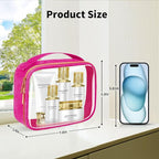 TSA Approved Travel Toiletry Bag, 2 Pack Clear Makeup Bags - Image 3