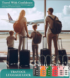 Search Alert TSA Approved Travel Combination Luggage Cable Locks - Image 3