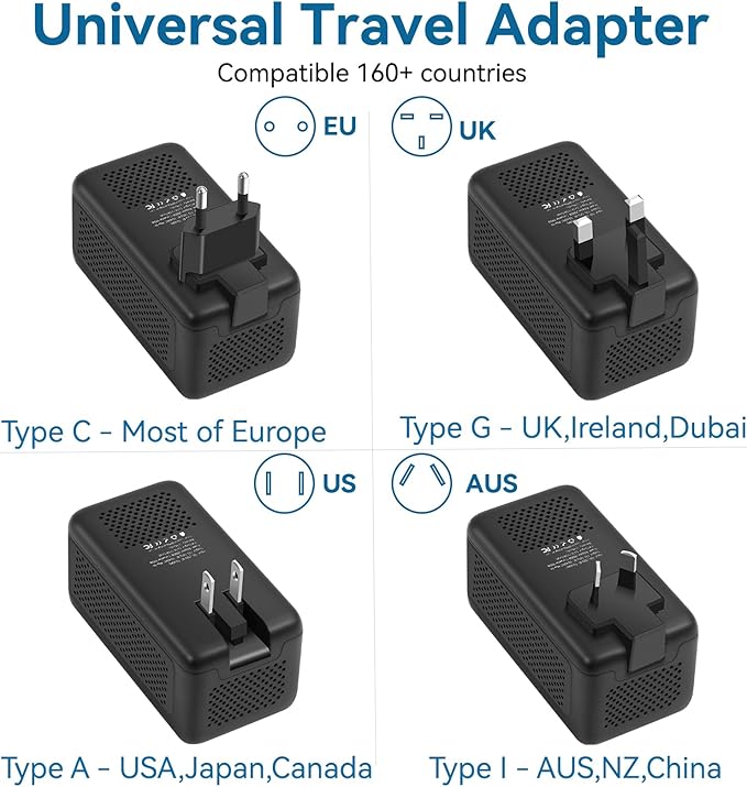 Upgraded 2000W 220V to 110V Voltage Converter US to Europe Travel Adapter - Image 5