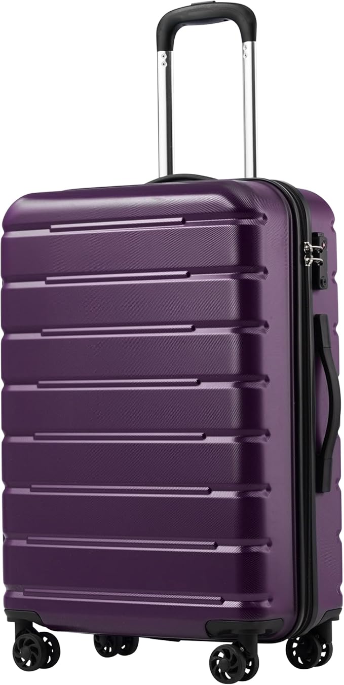 Coolife Luggage Suitcase Carry-on Spinner TSA Lock USB Port Expandable by COOLIFE