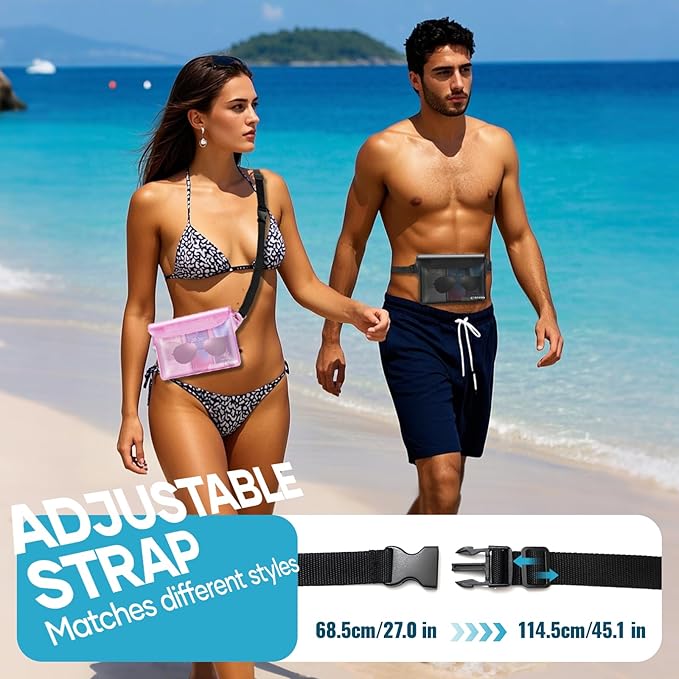 Waterproof Fanny Pack for Women, Waterproof Pouch for Phone Passport Purse - Image 2