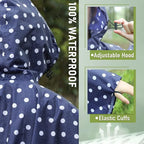 SaphiRose Unisex Rain Poncho Raincoat Hooded - Image 3