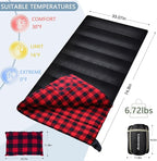 0 Degree Sleeping Bag Cotton Flannel Winter Cold Weather - Image 2