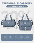Travel Duffel Bag, Sports Tote Gym Bag, Shoulder Weekender Overnight Bag - Image 2