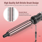 Thermal Brush, Heated Round Brush & Small Curling Iron with Ceramic Ionic Technology, 1/2 inch for Volumizing & Styling, Travel-Friendly Hot Comb with Adjustable Temperature（Rose Gold 0.5 inch）