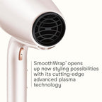 INFINITI PRO CONAIR SmoothWrap Hair Dryer, Blow Dryer with Diffuser and Concentrator Attachments, Advanced Plasma and Ceramic Technology for Less Frizz, More Volume, and Body, Champagne