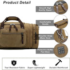 Felipe Varela Duffle Bag for Men, Expandable Canvas Duffel Bag for Travel - Image 3