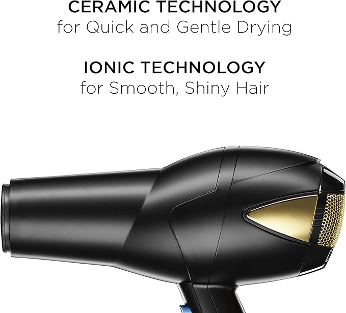 INFINITIPRO by CONAIR 1875 Watt Salon Hair Dryer for Coarse, Thick, Wavy, Curly, and Frizzy Hair