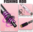 Sougayilang Telescopic Fishing Rod and Reel Combo, Collapsible Travel Fishing - Image 3