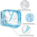 2Pcs Crystal Clear PVC Travel Toiletry Bag Kit - Image 4
