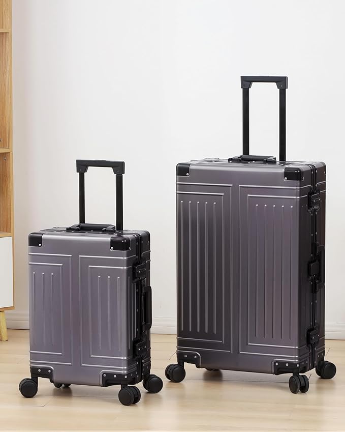 All Aluminum 20/28 Luggage Set，Cut from Whole Aluminum Sheet，22x14x9 Airline - Image 2
