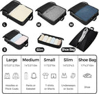 BAGAIL 6 Set Ultralight Compression Packing Cubes Packing Organizer - Image 2