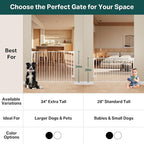 Cumbor 34" Extra Tall Baby Gate - Image 5
