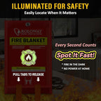 ROLOWAY Emergency Fire Blanket for Home and Kitchen, Fire Blankets Emergency - Image 3