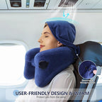 Sunany Neck Pillow for Travel Inflatable Airplane Pillow Comfortably Supports - Image 3