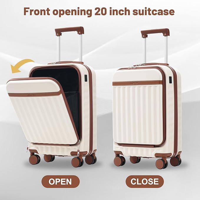Merax Luggage Sets Front Opening, 2 Piece Hardshell Suitcase - Image 6