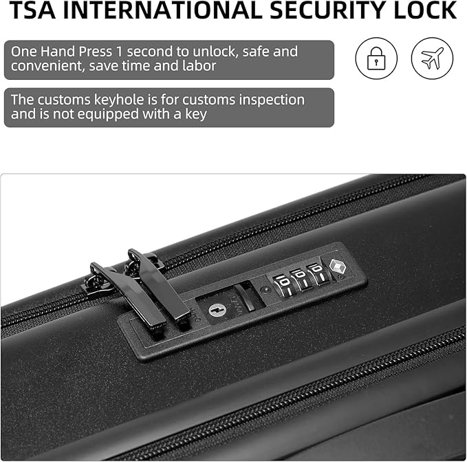 Carry On Luggage, 20 Inch Top Opening Aluminum Frame Lightweight Airline - Image 8