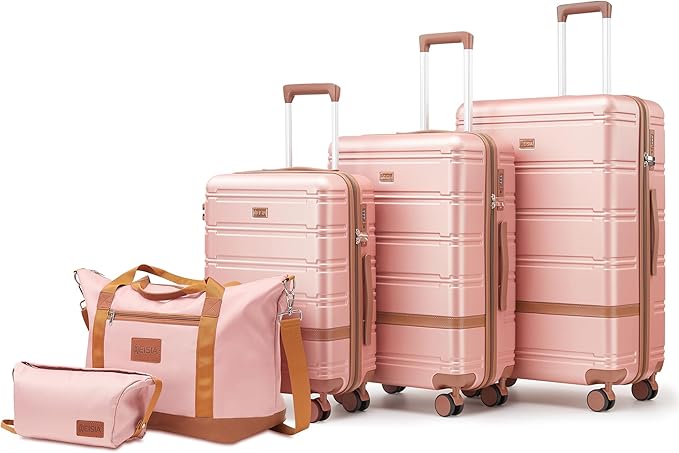 Luggage Sets 3 Piece with spinner wheels, PC+ABS Hard Shell Travel Luggage by Unknown