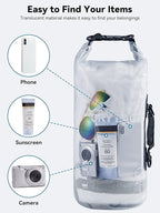 HEETA Dry Bag Waterproof for Women Men, 5L/10L/20L/30L/40L Roll Top Lightweight - Image 7