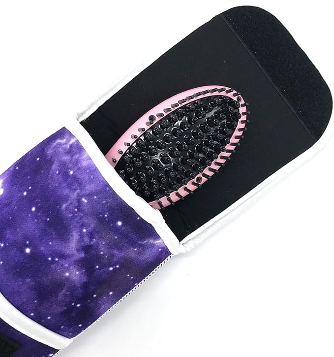 Wanty Hair Straighteners Case with Fastener - Neoprene Curling Iron Holder Flat Iron Curling Wand Travel Cover Case Bag PouchShield Curling Iron Cover - Flat Iron Travel Pouch (Purple Sky)