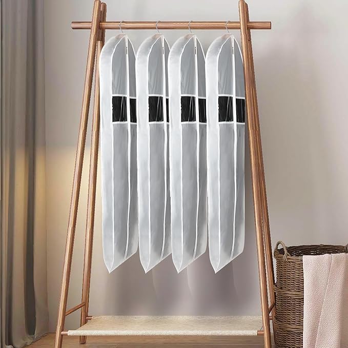 Zilink Clear Suit Coat Bags for Storage 50-inch Dress Bags for Hanging Clothes - Image 6