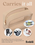 Clear Makeup Bag Zipper Pouch, Transparent Cosmetic Case Organizer, TSA - Image 4