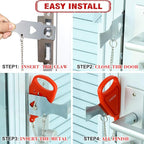 Home Security Door Lock, VIRIDI Portable Travel Doorlocks - Image 4