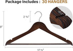StorageWorks Wooden Hangers 30 Pack, Wood Coat Hanger - Image 3