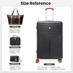 Hoteel 4 Piece Luggage Set Carry on ABS+PC Hard Shell Suitcase - Image 3