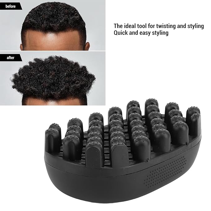 Rubber Curling Hair Brush : Twist King Sponge for Afro Hair, Ideal Durable Washable Sponges Curls Tool (Large Tooth)