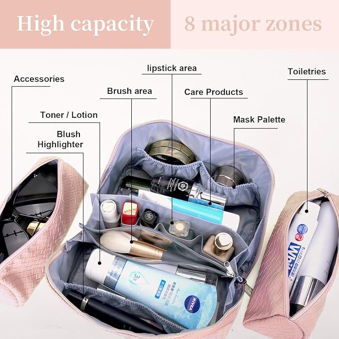 BOYATU Travel Makeup Bags for Women: Large Cosmetic Bag Waterproof - Image 7
