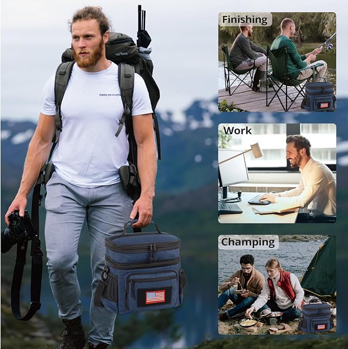 ATRIPACK Lunch Bag for Men, Double Deck Tactical Lunch Box Work - Image 2