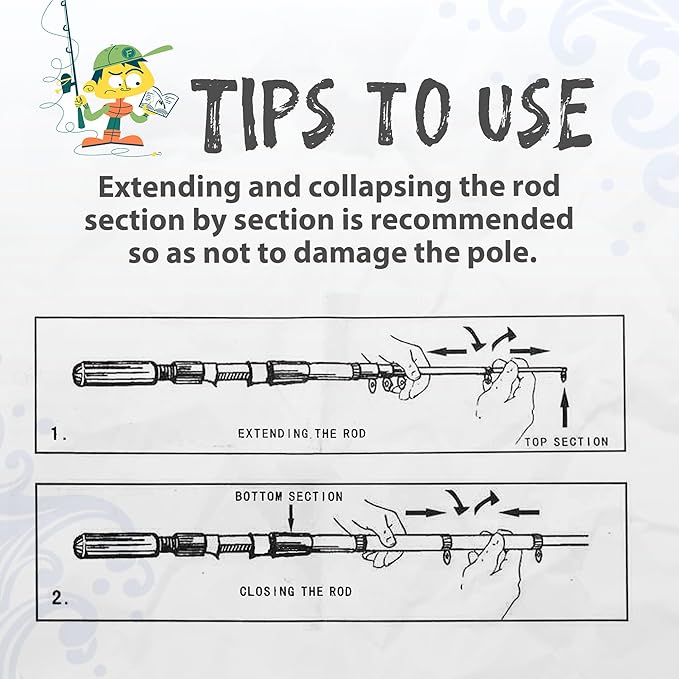 Kids Fishing Pole, Portable Telescopic Kids Fishing Poles - Image 7