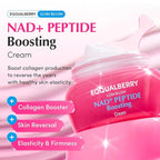 EQQUALBERRY NAD+ Peptide Boosting Cream – Collagen-Enhancing Moisturizer for Skin Elasticity, Healthy Aging&Wrinkle Care – Korean Skincare Anti-Aging Face Cream with Peptides (1.69 fl.oz / 50ml)
