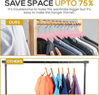 Premium Velvet Hangers 50 Pack Ultra Thin Non Slip Adult Felt Space Saving Suit - Image 6