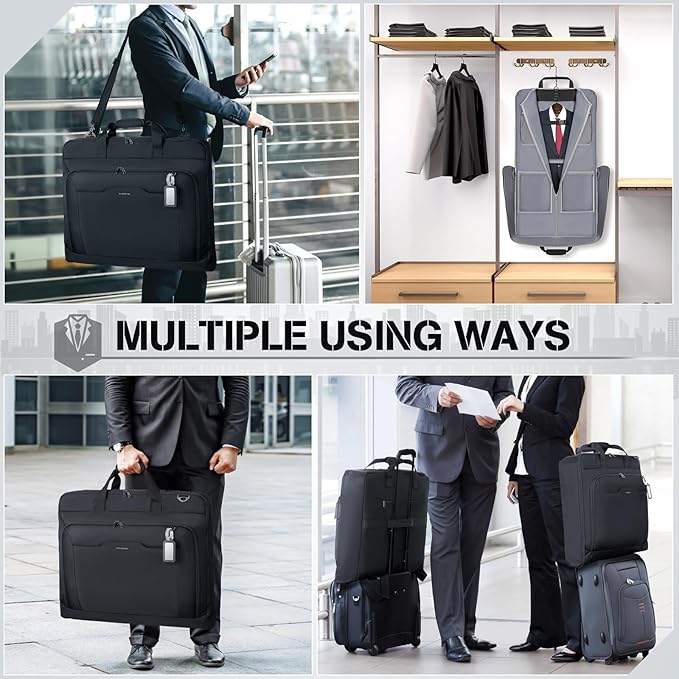 RAINSMORE Garment Bags for Travel Carry On Garment Bag for Hanging Clothes - Image 7