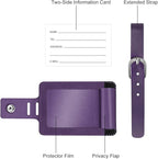 FINTIE 2 Pack Luggage Tags, Leather Name ID Labels - Image 3