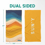 SUN'Y Waffle Microfiber Beach Towel – Sand Free, Quick Dry, Ultra Absorbent - Image 6
