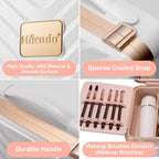 Mocado Travel Makeup Case with Lighted Mirror, 8 Makeup Brushes & 10x - Image 5