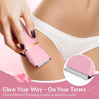 KINGTEE 5-in-1 Electric Bikini Trimmer for Women – IPX7 Waterproof Shaver, Cordless Body & Facial Razors for Women, Ceramic Blades, USB-C Rechargeable, Painless Hair Removal Kit (Pink)