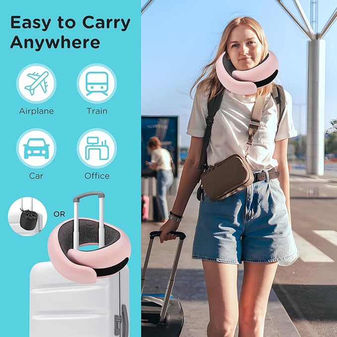 Neck Pillow Airplane, 100% Pure Memory FoamTravel Neck Pillow Travel Neck - Image 5