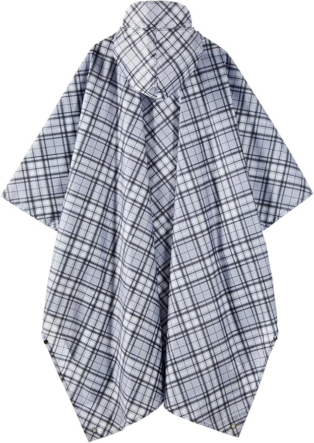salamra Hooded Rain Poncho Waterproof Raincoat Jacket - Image 5
