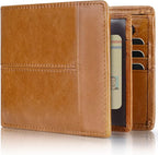 Swallowmall Mens Wallet Rfid Blocking Genuine Leather Bifold Wallets by Swallowmall