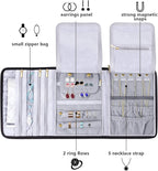 Teamoy Velvet Travel Jewelry Roll, Jewelry Storage Bag Organizer - Image 4