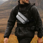 3.5L Sling Bag with RFID Blocking Crossbody Chest Pack for Men Women (Light Gray / 3.5L)