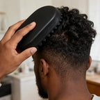 Rubber Afro Hair Brush for Curly Coily 4C Hair –Durable Washable Non-Slip Styling Tool for Twist Curl, Magic Curly Barber Curl Twist Comb for Home Salon Women Men
