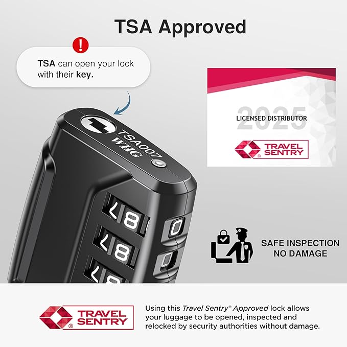 Puroma 6 Pack TSA Approved Luggage Locks, 4 Digit Combination Travel Locks - Image 2