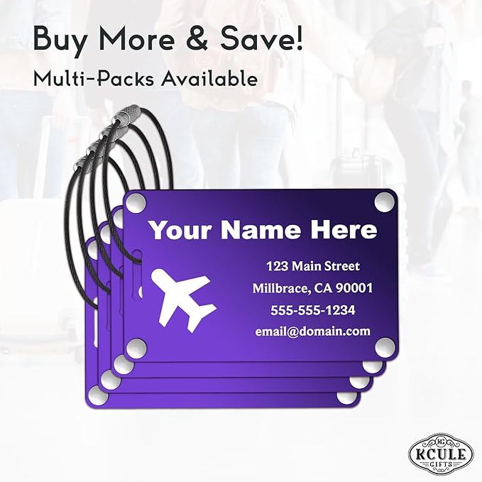 Personalized Luggage Tags: Custom Metal Luggage Tags - Image 2