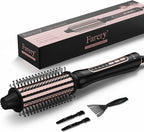 Farery Thermal Brush 5 Adjustable Temps, 1.5 Inch Hot Curling Brush for Big Bouncy Curls, Non-Blowing Heated Round Brush, Ceramic Curling Wand for Medium & Long Hair, Dual Voltage for Travel